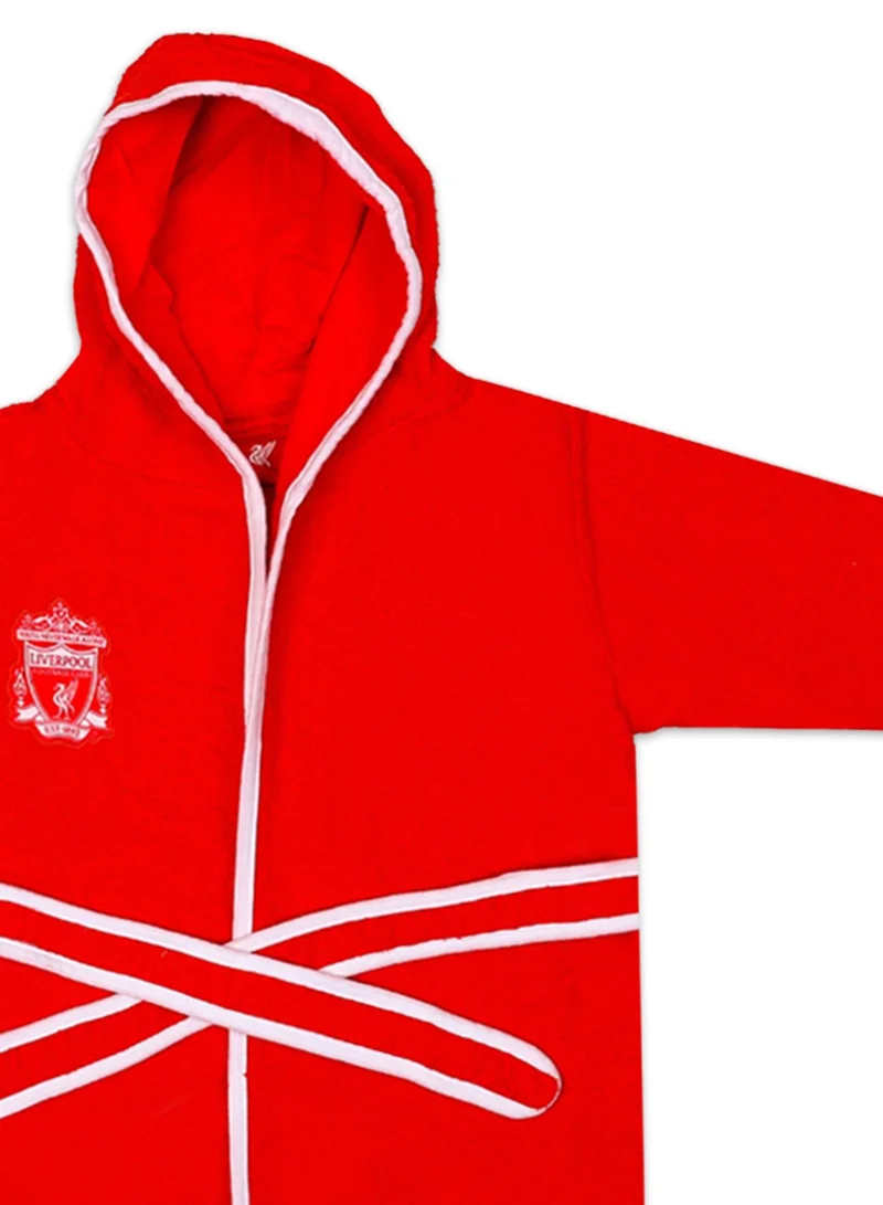 Trucare Liverpool F.C. Kids Bathrobe | 100% Cotton | Bright Red Color | Age 4 - 5 Years